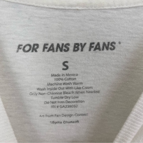 For Fans By Fans White Long Sleeve Japanese Anime Tee Shirt Small Unisex - Picture 6 of 6